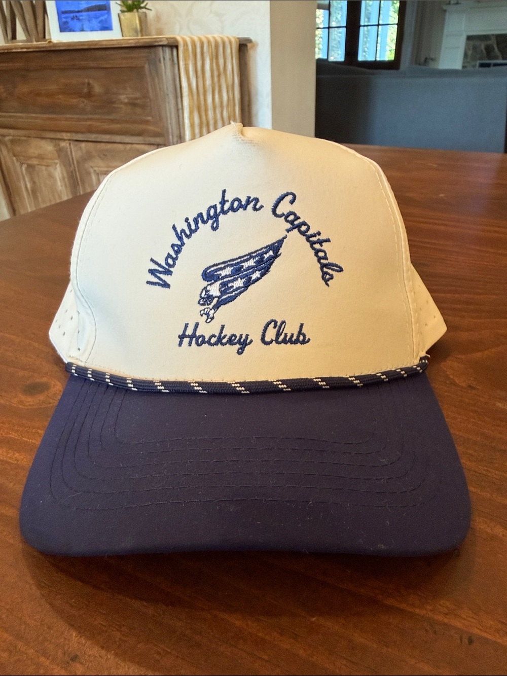 Two-Tone Hat - White & Blue